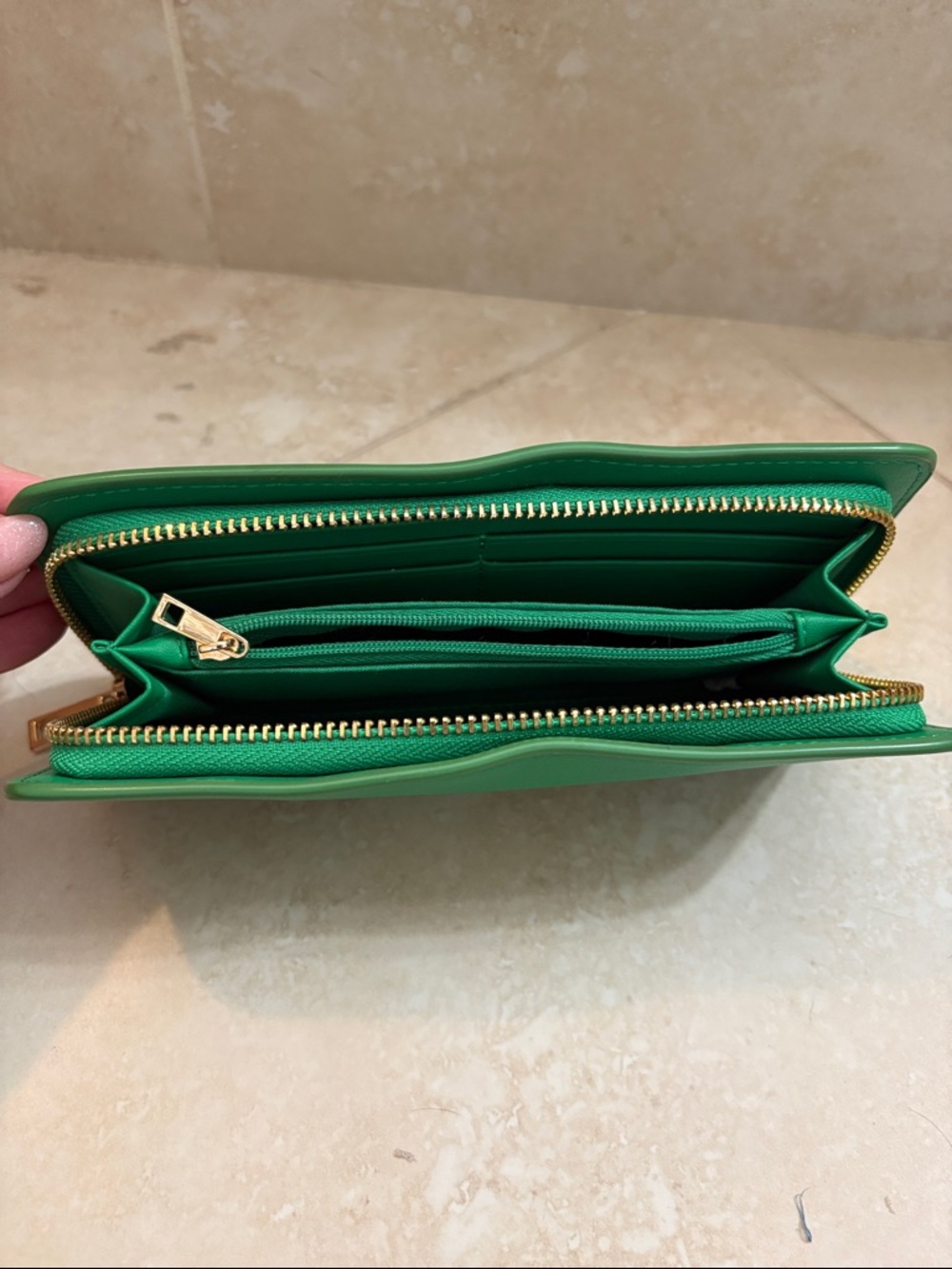 Green Zip-Around Women's Wallet